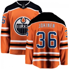 Men's Edmonton Oilers #36 Jussi Jokinen Fanatics Branded Orange Home Breakaway NHL Jersey
