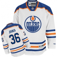 Men's Reebok Edmonton Oilers #36 Jussi Jokinen Authentic White Away NHL Jersey