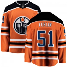 Men's Edmonton Oilers #51 Brian Ferlin Fanatics Branded Orange Home Breakaway NHL Jersey