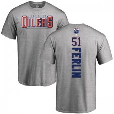 NHL Adidas Edmonton Oilers #51 Brian Ferlin Ash Backer T-Shirt