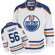 Youth Reebok Edmonton Oilers #56 Kailer Yamamoto Authentic White Away NHL Jersey