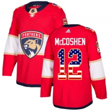 Youth Adidas Florida Panthers #12 Ian McCoshen Authentic Red USA Flag Fashion NHL Jersey