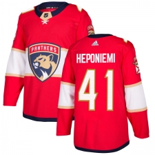 Men's Adidas Florida Panthers #41 Aleksi Heponiemi Premier Red Home NHL Jersey