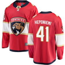 Youth Florida Panthers #41 Aleksi Heponiemi Fanatics Branded Red Home Breakaway NHL Jersey