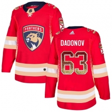 Men's Adidas Florida Panthers #63 Evgenii Dadonov Authentic Red Drift Fashion NHL Jersey
