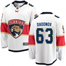 Youth Florida Panthers #63 Evgenii Dadonov Fanatics Branded White Away Breakaway NHL Jersey