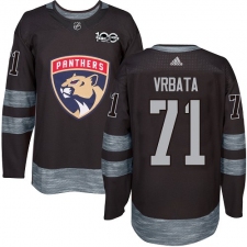 Men's Adidas Florida Panthers #71 Radim Vrbata Premier Black 1917-2017 100th Anniversary NHL Jersey
