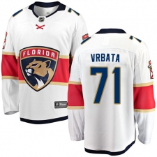 Men's Florida Panthers #71 Radim Vrbata Fanatics Branded White Away Breakaway NHL Jersey