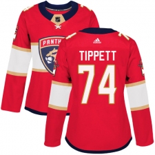 Women's Adidas Florida Panthers #74 Owen Tippett Premier Red Home NHL Jersey