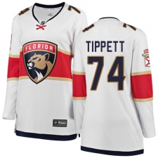 Women's Florida Panthers #74 Owen Tippett Authentic White Away Fanatics Branded Breakaway NHL Jersey