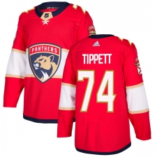 Youth Adidas Florida Panthers #74 Owen Tippett Premier Red Home NHL Jersey