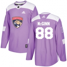 Youth Adidas Florida Panthers #88 Jamie McGinn Authentic Purple Fights Cancer Practice NHL Jersey
