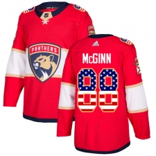 Youth Adidas Florida Panthers #88 Jamie McGinn Authentic Red USA Flag Fashion NHL Jersey