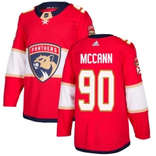 Men's Adidas Florida Panthers #90 Jared McCann Premier Red Home NHL Jersey