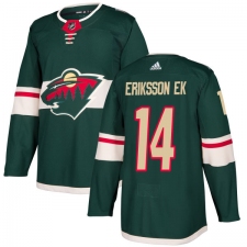 Youth Adidas Minnesota Wild #14 Joel Eriksson Ek Authentic Green Home NHL Jersey