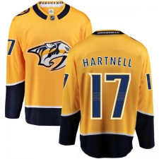 Men's Nashville Predators #17 Scott Hartnell Fanatics Branded Gold Home Breakaway NHL Jersey