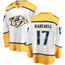Men's Nashville Predators #17 Scott Hartnell Fanatics Branded White Away Breakaway NHL Jersey