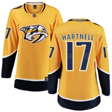 Women's Nashville Predators #17 Scott Hartnell Fanatics Branded Gold Home Breakaway NHL Jersey