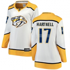 Women's Nashville Predators #17 Scott Hartnell Fanatics Branded White Away Breakaway NHL Jersey