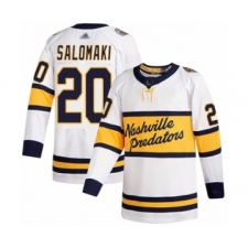 Men's Nashville Predators #20 Miikka Salomaki Authentic White 2020 Winter Classic Hockey Jersey