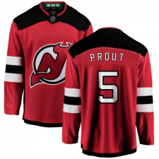 Men's New Jersey Devils #5 Dalton Prout Fanatics Branded Red Home Breakaway NHL Jersey