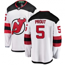Youth New Jersey Devils #5 Dalton Prout Fanatics Branded White Away Breakaway NHL Jersey