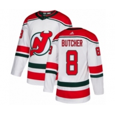 Men's Adidas New Jersey Devils #8 Will Butcher Authentic White Alternate NHL Jersey