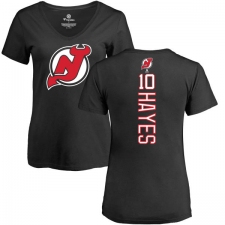 NHL Women's Adidas New Jersey Devils #10 Jimmy Hayes Black Backer T-Shirt