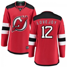 Women's New Jersey Devils #12 Ben Lovejoy Fanatics Branded Red Home Breakaway NHL Jersey