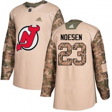 Youth Adidas New Jersey Devils #23 Stefan Noesen Authentic Camo Veterans Day Practice NHL Jersey