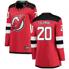 Women's New Jersey Devils #20 Blake Coleman Fanatics Branded Red Home Breakaway NHL Jersey
