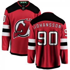 Men's New Jersey Devils #90 Marcus Johansson Fanatics Branded Red Home Breakaway NHL Jersey