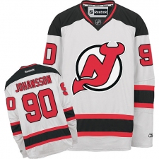 Men's Reebok New Jersey Devils #90 Marcus Johansson Authentic White Away NHL Jersey