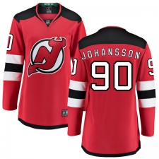 Women's New Jersey Devils #90 Marcus Johansson Fanatics Branded Red Home Breakaway NHL Jersey