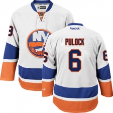 Women's Reebok New York Islanders #6 Ryan Pulock Authentic White Away NHL Jersey