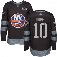 Men's Adidas New York Islanders #10 Alan Quine Authentic Black 1917-2017 100th Anniversary NHL Jersey