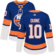 Women's Adidas New York Islanders #10 Alan Quine Premier Royal Blue Home NHL Jersey