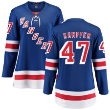 Women's New York Rangers #47 Steven Kampfer Fanatics Branded Royal Blue Home Breakaway NHL Jersey