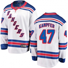 Youth New York Rangers #47 Steven Kampfer Fanatics Branded White Away Breakaway NHL Jersey