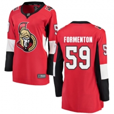 Women's Ottawa Senators #59 Alex Formenton Fanatics Branded Red Home Breakaway NHL Jersey