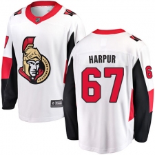 Men's Ottawa Senators #67 Ben Harpur Fanatics Branded White Away Breakaway NHL Jersey