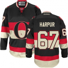 Men's Reebok Ottawa Senators #67 Ben Harpur Authentic Black Third NHL Jersey
