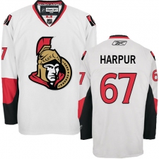 Men's Reebok Ottawa Senators #67 Ben Harpur Authentic White Away NHL Jersey