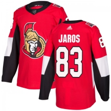 Men's Adidas Ottawa Senators #83 Christian Jaros Authentic Red Home NHL Jersey