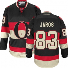 Men's Reebok Ottawa Senators #83 Christian Jaros Authentic Black Third NHL Jersey