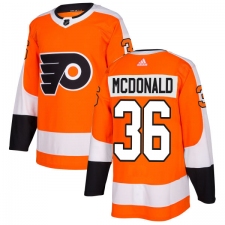 Men's Adidas Philadelphia Flyers #36 Colin McDonald Authentic Orange Home NHL Jersey