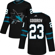 Men's Adidas San Jose Sharks #23 Barclay Goodrow Premier Black Alternate NHL Jersey