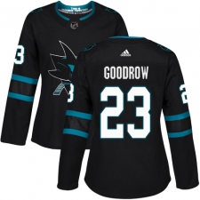 Women's Adidas San Jose Sharks #23 Barclay Goodrow Premier Black Alternate NHL Jersey