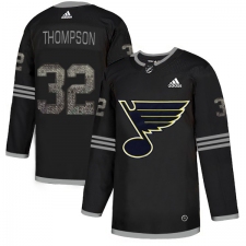 Men's Adidas St. Louis Blues #32 Tage Thompson Black Authentic Classic Stitched NHL Jersey