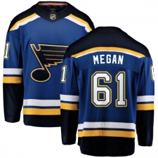 Youth St. Louis Blues #61 Wade Megan Fanatics Branded Royal Blue Home Breakaway NHL Jersey